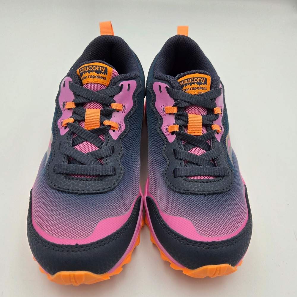 Saucony Peregrine Shield Kids 13M Pink Orange Excellent Water Repellent Sneakers